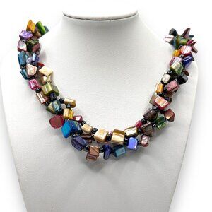 Premier Designs Paradise Found Multi-Color Beaded Necklace & Drop Earrings Set